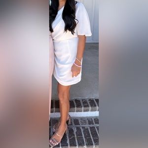 One shoulder wrap dress